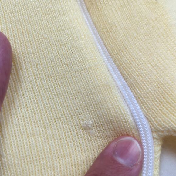 Vintage Romper Baby Size 0-3m Yellow House Knit Footie - Picture 4 of 6